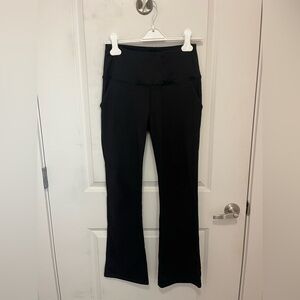 Black flare pants with pockets